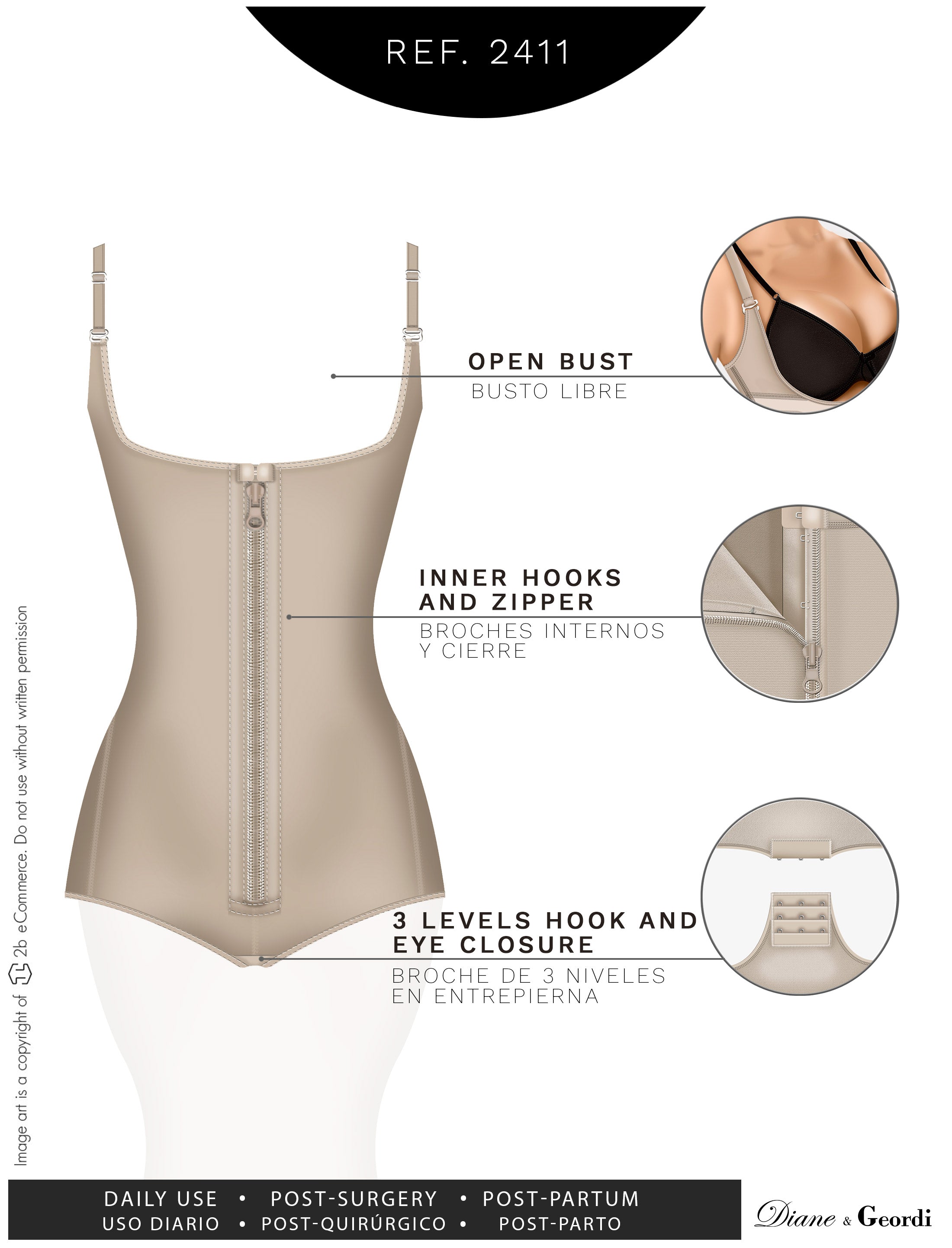 Diane & Geordi Colombian Butt Lift Girdle With Open Bust –