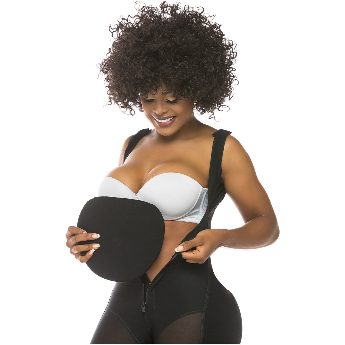 Fajas Salome 0328, Surgical Breast Augmentation Bra with Sleeves, Liposuction Arm Shaper Postsurgical Girdle for Women