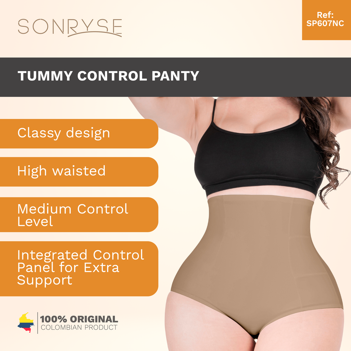 Fajas Sonryse 2-Pack Seamless Tummy Control Shapewear Mid Rise Shaping –